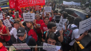 Workers from Nexperia Workers Union NAFLU-KMU from P.G. Desanjose