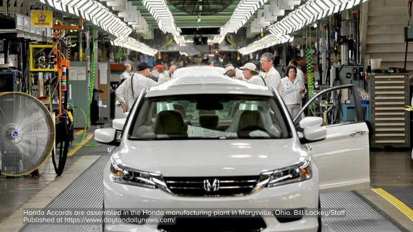 Honda Accords are assembled in the Honda manufacturing plant in Marysville, Ohio. Bill Lackey/Staff Published at https://www.daytondailynews.com/