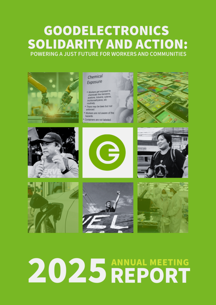 publication cover - 2025 GoodElectronics Network Annual Report